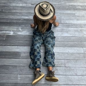 Magnolia pearl patchwork miner denims jeans denim jean pants os